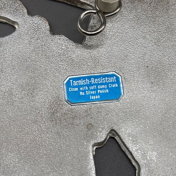 WM A Rogers Christmas Sleigh Trivet Coaster Set Silver Plated Enamel Holiday Lot - Picture 4 of 12